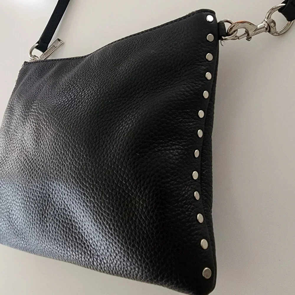 Rebecca Minkoff Jon Studs Black Leather Crossbody Bag